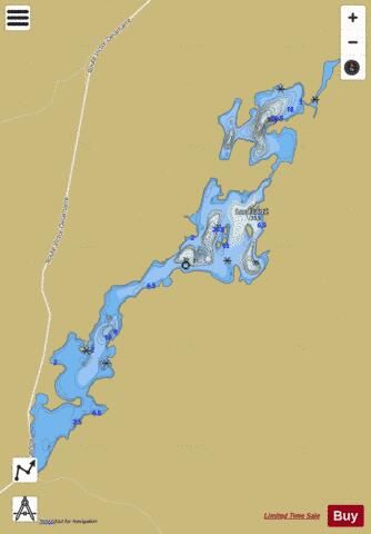Ecarte, Lac depth contour Map - i-Boating App