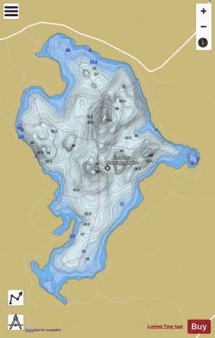 Montagne Noire, Lac de la depth contour Map - i-Boating App