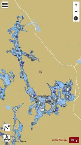 Jean-Pere, Lac depth contour Map - i-Boating App