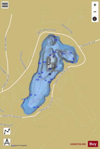 Beauport, Lac depth contour Map - i-Boating App