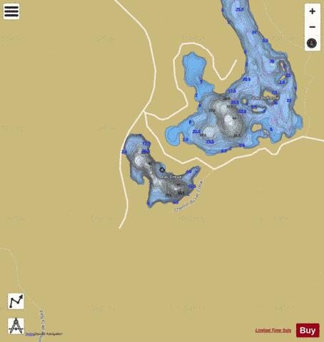 Creux, Lac depth contour Map - i-Boating App