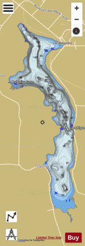 M�gantic, Lac depth contour Map - i-Boating App