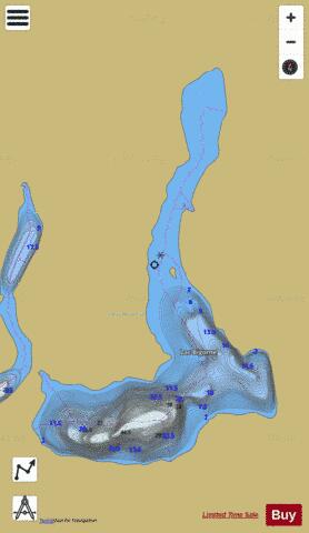 Bigorne, Lac depth contour Map - i-Boating App