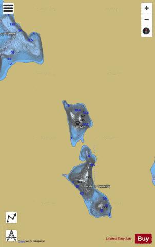 Gentil, Lac depth contour Map - i-Boating App