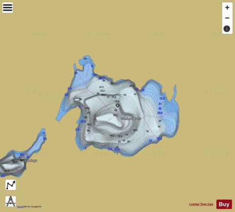 Butte, Lac de la depth contour Map - i-Boating App