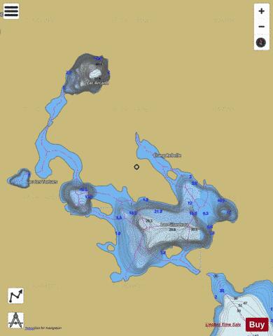 Gilardeau, Lac depth contour Map - i-Boating App