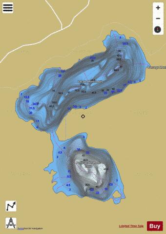 Mont-Louis, Petit lac de depth contour Map - i-Boating App