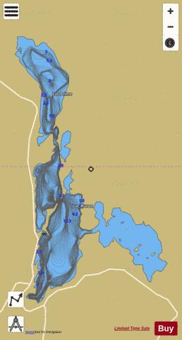 Prime, Lac depth contour Map - i-Boating App