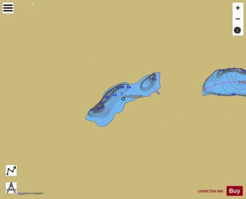Huguette, Lac depth contour Map - i-Boating App