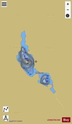 Martel, Lac depth contour Map - i-Boating App