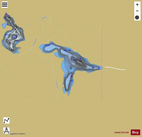 Thibault, Lac depth contour Map - i-Boating App