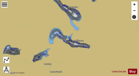 Equerre, Lac a l' depth contour Map - i-Boating App