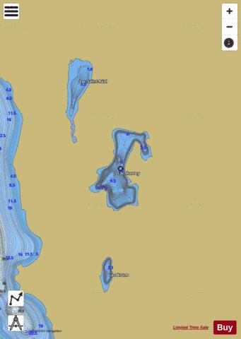 Harvey, Lac depth contour Map - i-Boating App