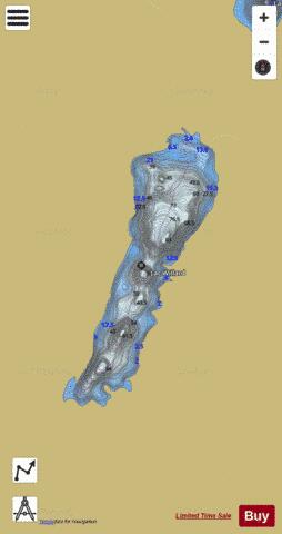 Willard, Lac depth contour Map - i-Boating App