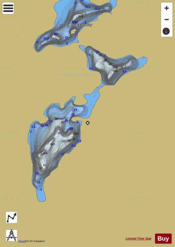 Vison, Lac au depth contour Map - i-Boating App