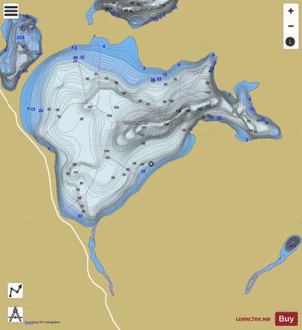 Sable, Lac au depth contour Map - i-Boating App