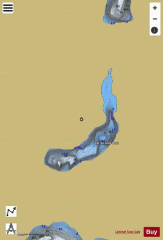 Gros Ours, Lac du depth contour Map - i-Boating App