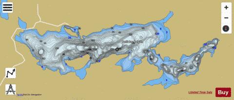 Poigan, Petit lac depth contour Map - i-Boating App