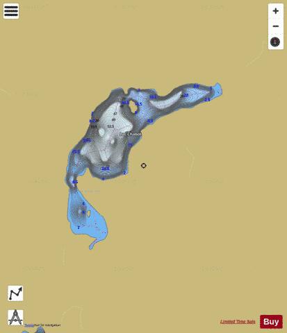 Chabot, Lac depth contour Map - i-Boating App