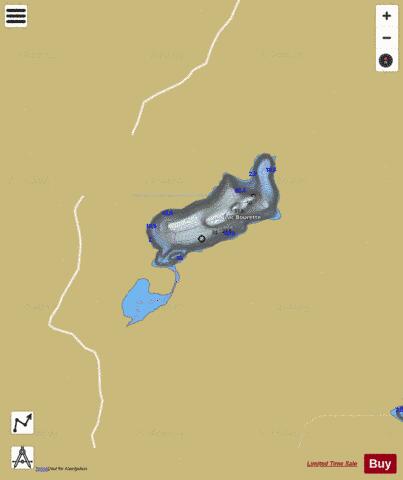 Bourette, Lac depth contour Map - i-Boating App
