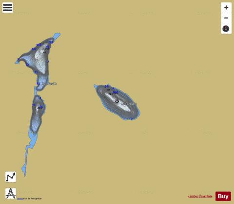 Grossin, Lac depth contour Map - i-Boating App