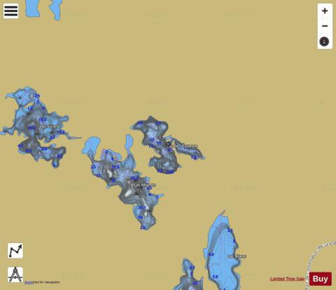 Equerre, Lac de l' depth contour Map - i-Boating App