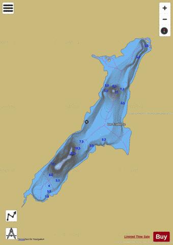 Fradette, Lac depth contour Map - i-Boating App