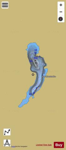 Montendre, Lac depth contour Map - i-Boating App