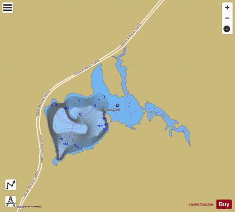 Tourangeau, Lac depth contour Map - i-Boating App