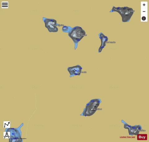 Proulx, Lac depth contour Map - i-Boating App