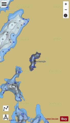 Burroughs, Lac depth contour Map - i-Boating App