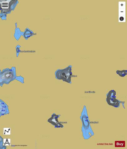 Methot, Lac depth contour Map - i-Boating App