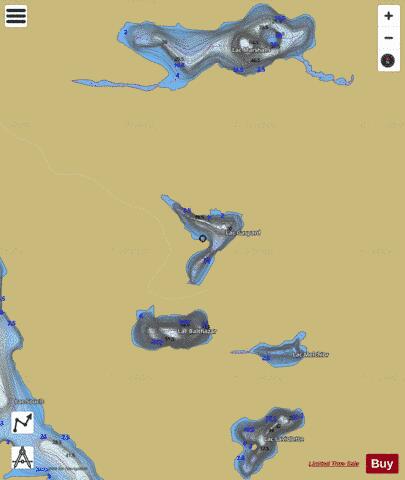 Gaspard, Lac depth contour Map - i-Boating App