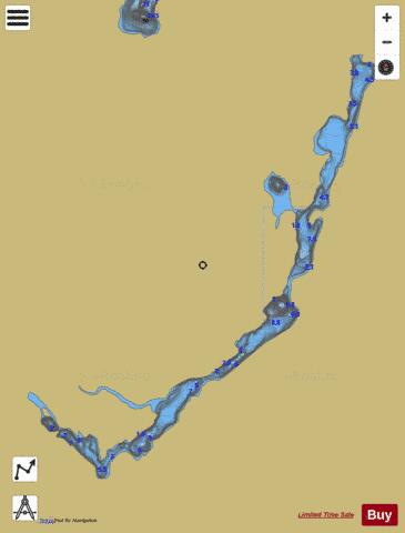 Wessonneau, Lac depth contour Map - i-Boating App