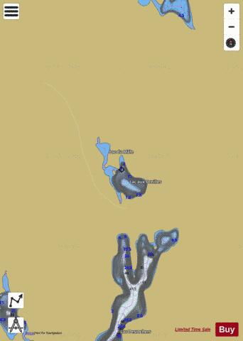 Oreilles, Lac aux depth contour Map - i-Boating App