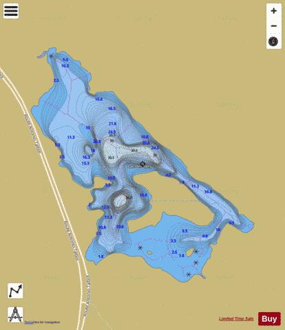 Ilets, Lac des depth contour Map - i-Boating App