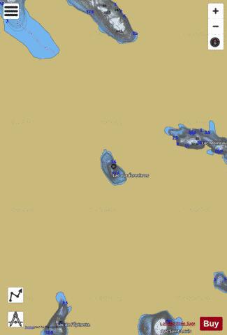 Ecrevisses, Lac aux depth contour Map - i-Boating App