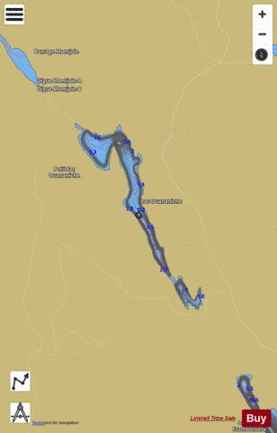 Ouananiche, Lac depth contour Map - i-Boating App