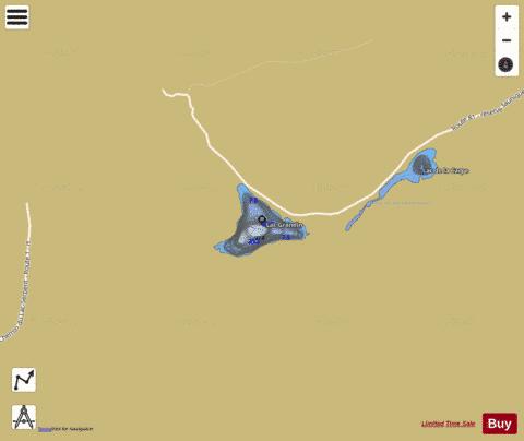 Grandin, Lac depth contour Map - i-Boating App