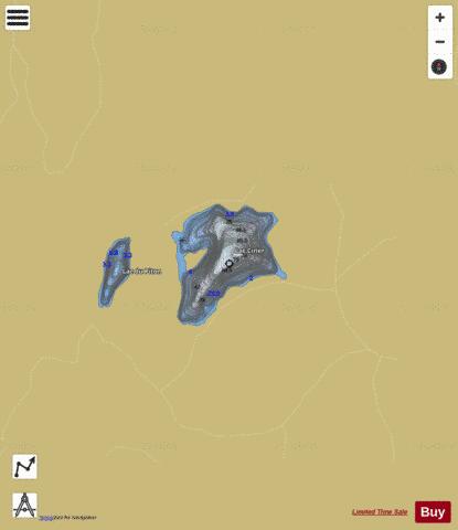 Cirier, Lac depth contour Map - i-Boating App