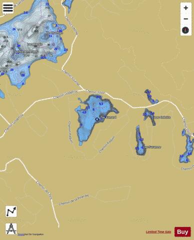 Canard, Lac depth contour Map - i-Boating App