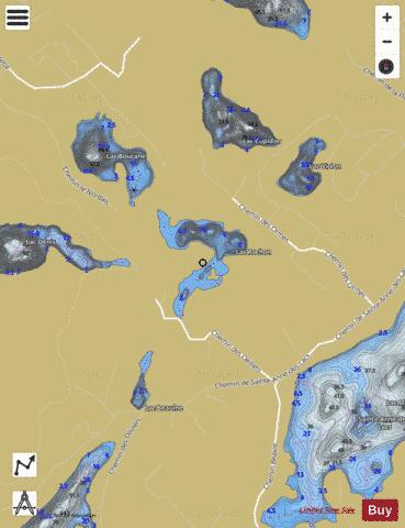 Rochon, Lac depth contour Map - i-Boating App
