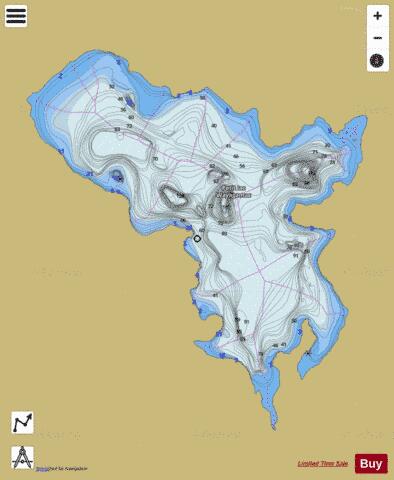Wayagamac Petit Lac depth contour Map - i-Boating App