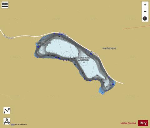 Anse Pleureuse  Lac De L depth contour Map - i-Boating App
