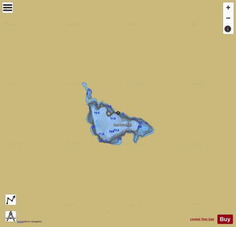 Awashish  Lac depth contour Map - i-Boating App