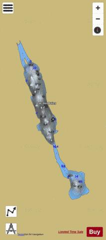 Baies, Las des depth contour Map - i-Boating App