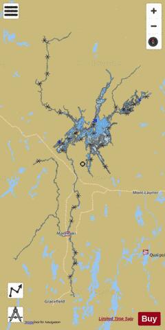 Lac Chub depth contour Map - i-Boating App