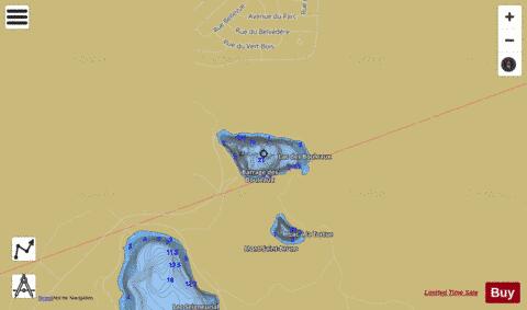 Bouleaux  Lac Des depth contour Map - i-Boating App