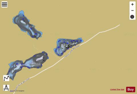 Breen  Lac A depth contour Map - i-Boating App