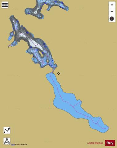 Grant, Lac depth contour Map - i-Boating App
